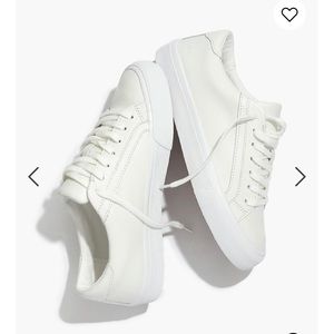 Madewell leather white sidewalk sneaker